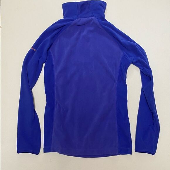 Columbia Purple/Orange Qtr Zip Fleece Pullover - Picture 4 of 8